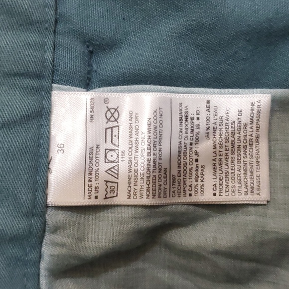 Mens Green Denim Cotton Shorts Size 36 - Picture 8 of 8